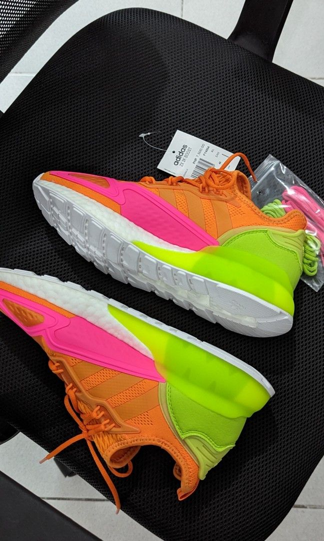 Adidas ZX 2K Boost Bright Orange Neon Pink Green