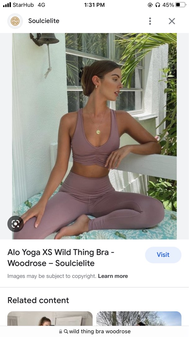 ALO Yoga, Tops, Alo Airbrush Real Bra Tank In Woodrose