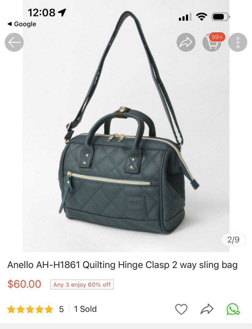 Anello quilted sling bag clearance