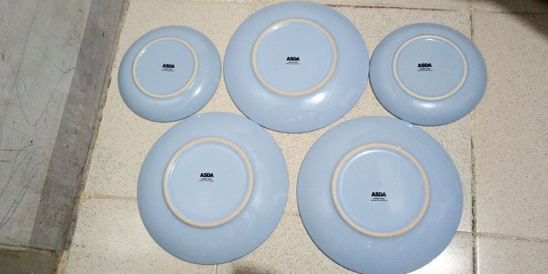 ASDA plate set (Simply Blue), Furniture & Home Living, Kitchenware