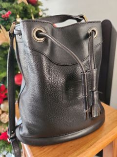 Authentic Burberry Leather Bucket Bag