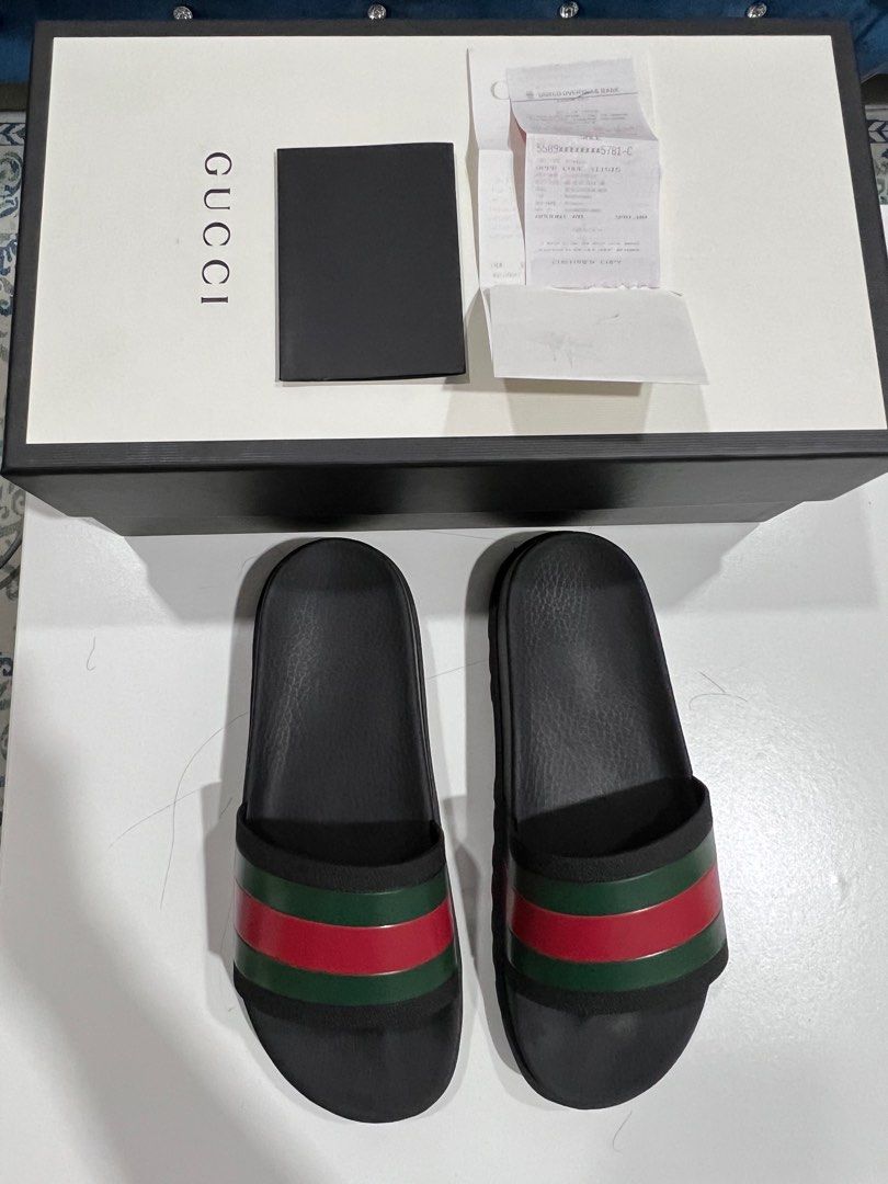 AUTHENTIC GUCCI SLIDES, Men's Fashion, Footwear, Flipflops and Slides on  Carousell