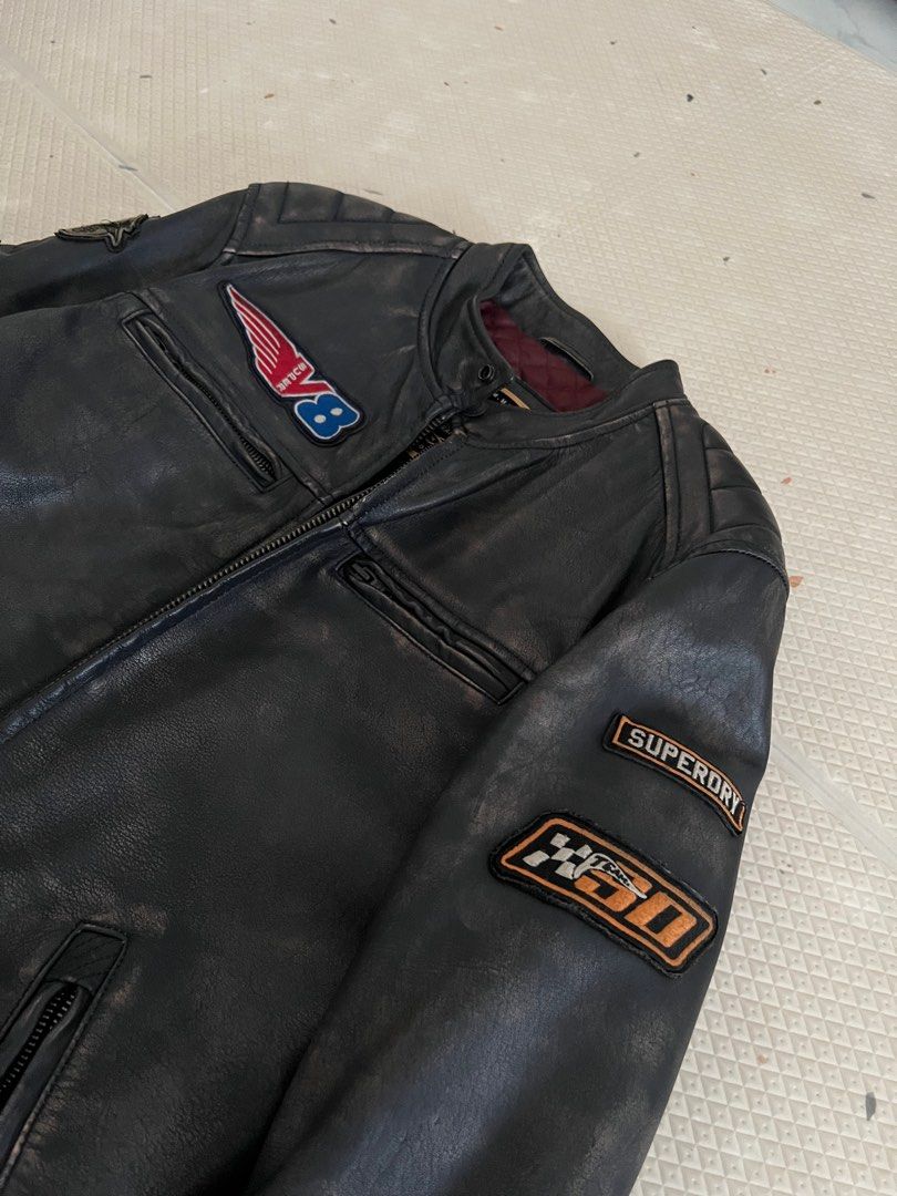Authentic SUPERDRY leather jacket