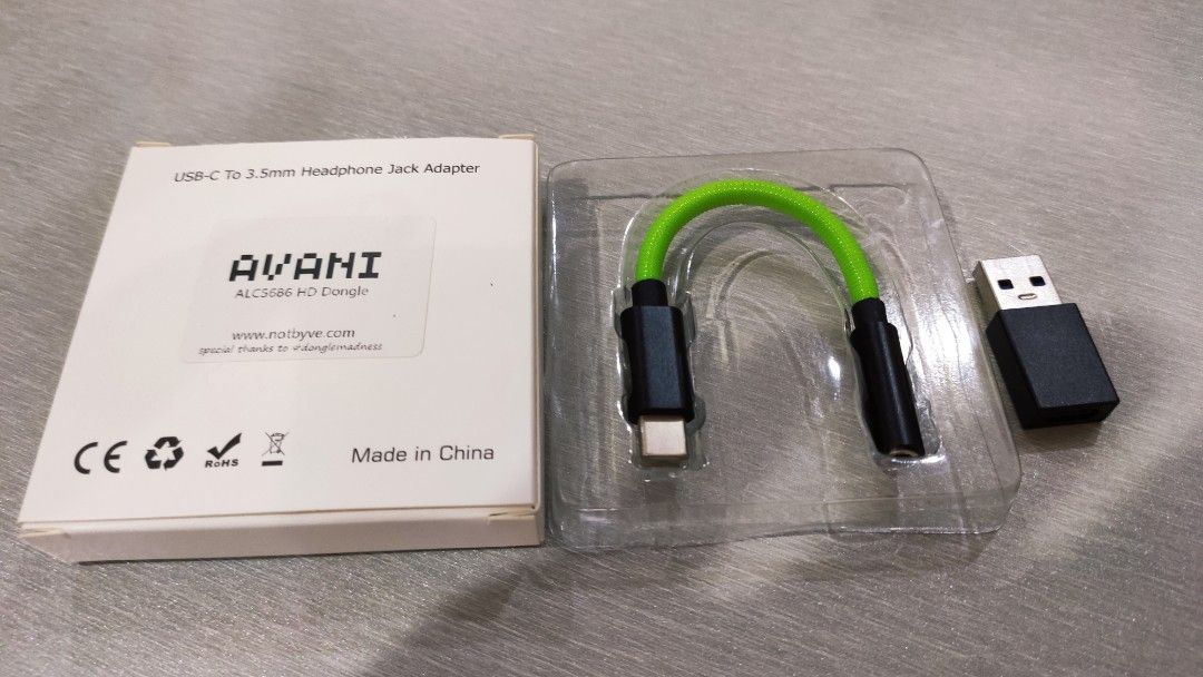AVANI alc5686 HD type c to 3.5mm DAC dongle, Audio, Portable Audio ...