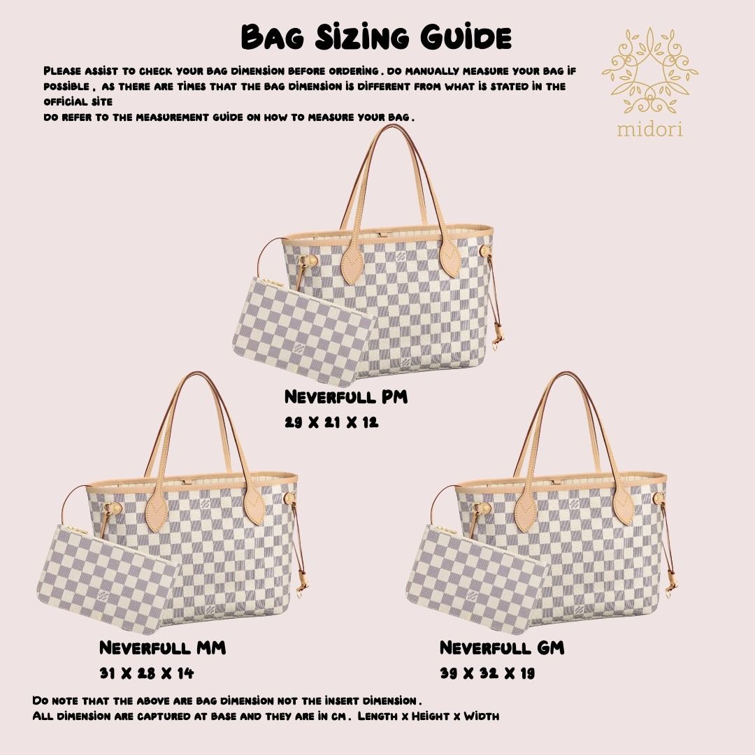 Bag Organiser Bag Insert for Lv Neverfull Neverfull PM Neverfull MM Neverfull GM