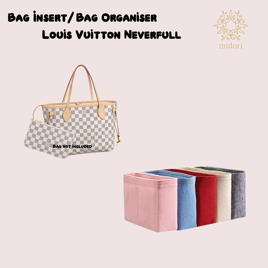 Handbag Organizer with All-in-One Style for Louis Vuitton Neverfull PM, MM  and GM in Cherry Red (More Colors Available)