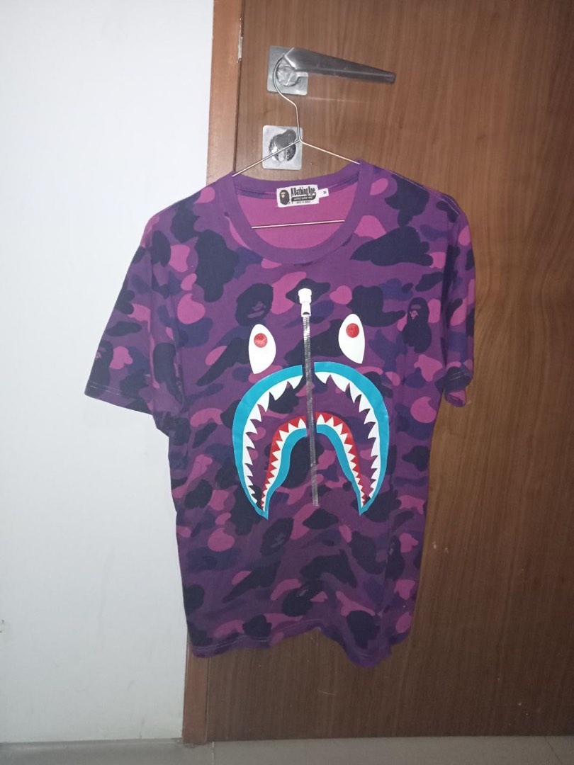 Blue and purple bape shirt shop