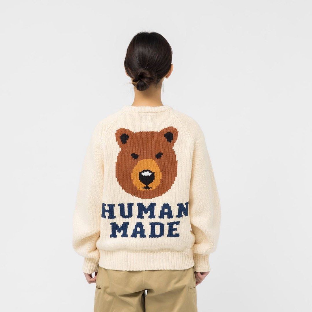 売切り特価 human made BEAR RAGLAN KNIT SWEATER 熊