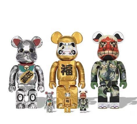 Bearbrick 400%100% 全套6只價格Pre-Order) BE@RBRICK BAPE(R) 招猫銀 