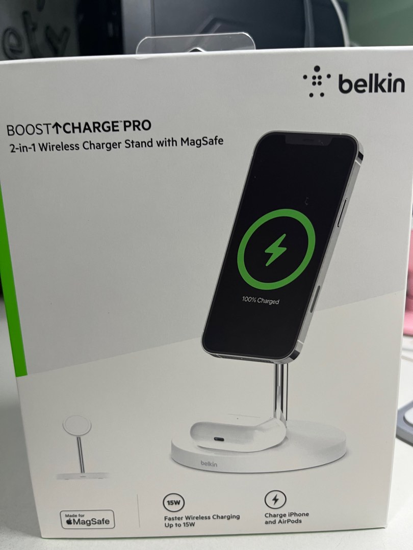 Belkin BOOST↑CHARGE™ 二合一MagSafe 無線充電器充電座PRO 2-in-1