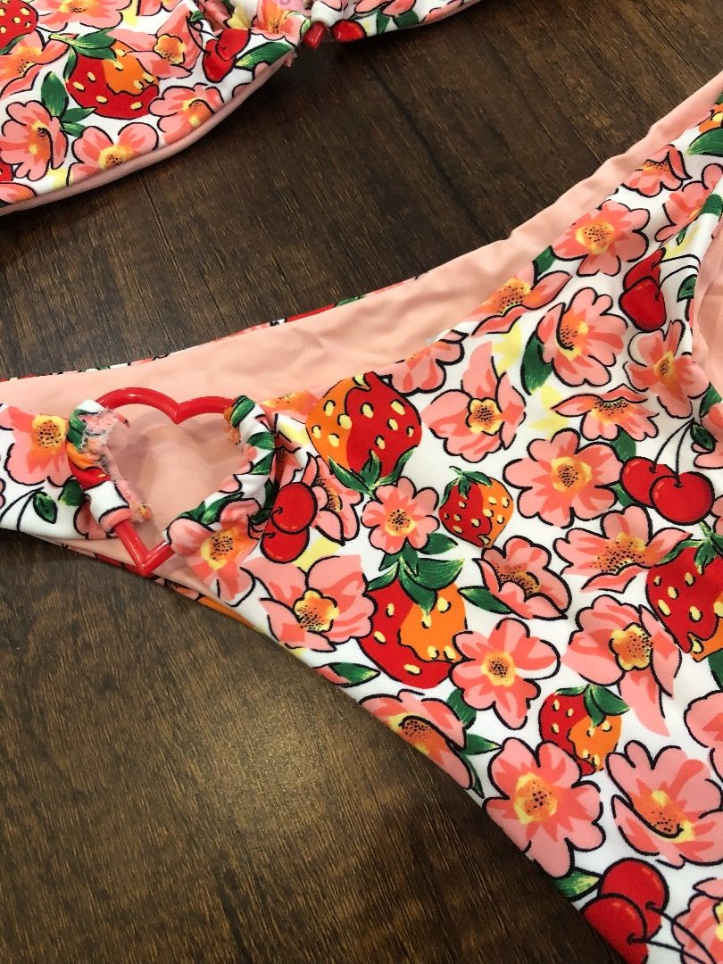 Blackbough Swim Thea Bikini Set in Berry Cherry, Women's Fashion