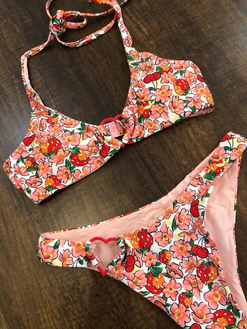 Blackbough Swim Thea Bikini Set in Berry Cherry, Women's Fashion