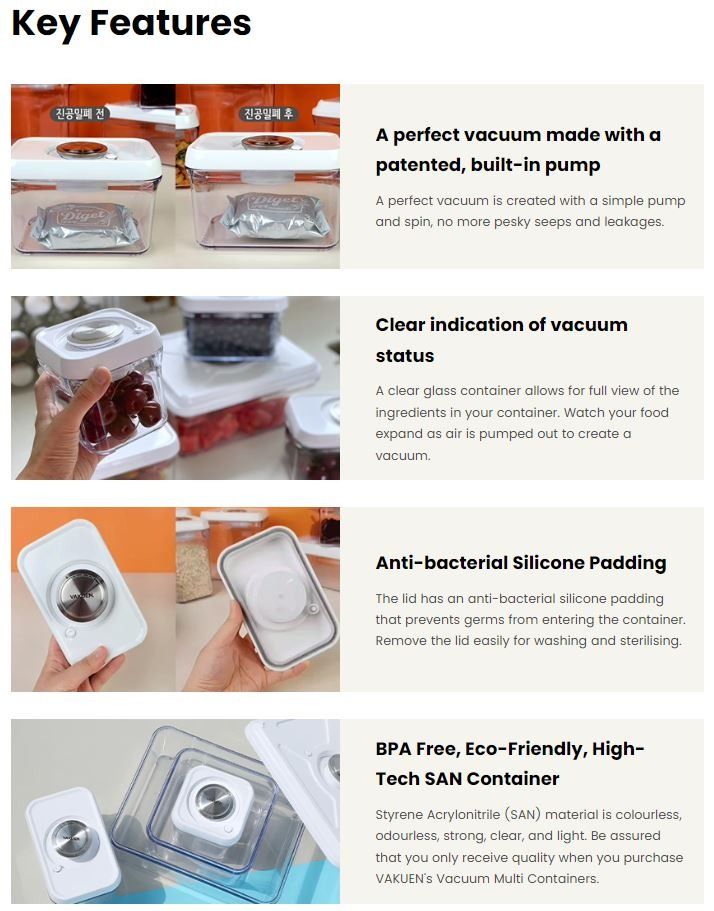 BN Vakuen Vacuum Container, Furniture & Home Living, Kitchenware ...