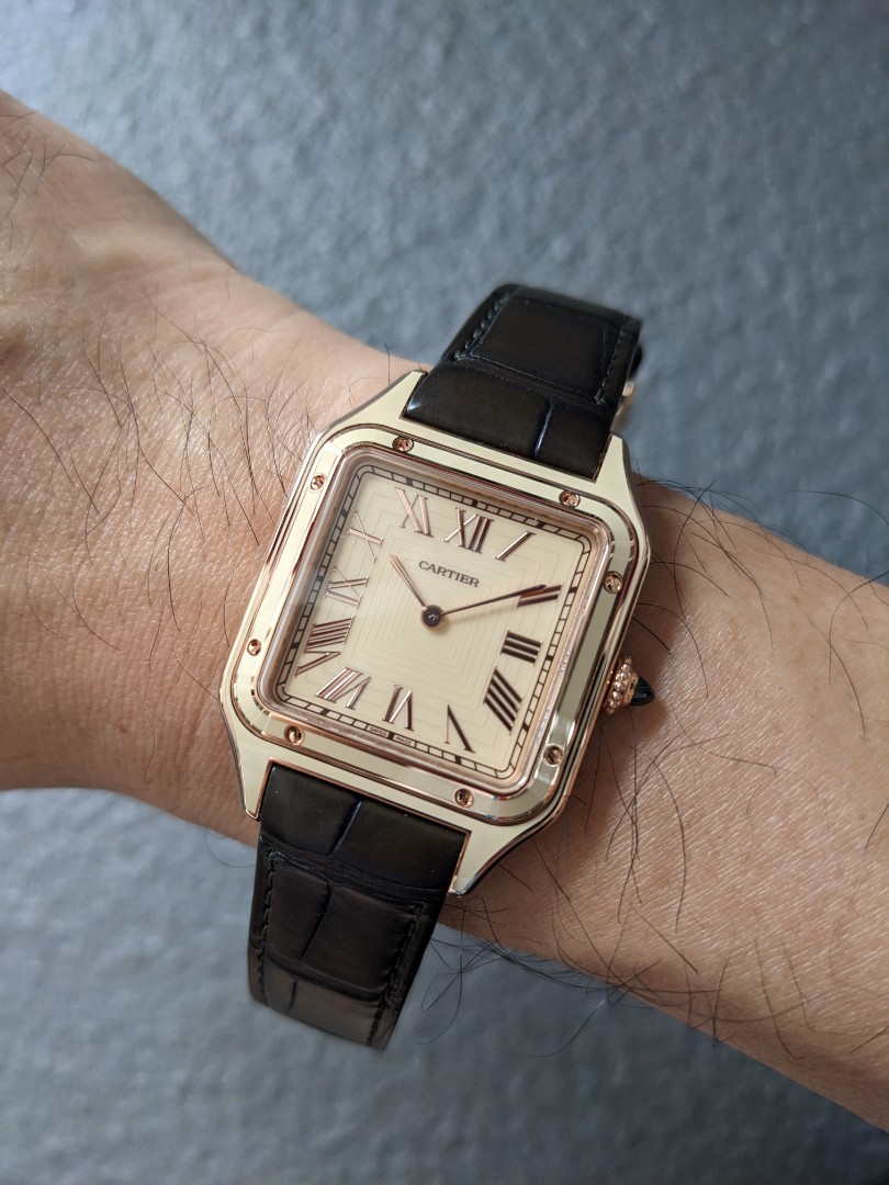 BNIB Cartier Santos Dumont lacquered rose gold limited edition, Luxury ...