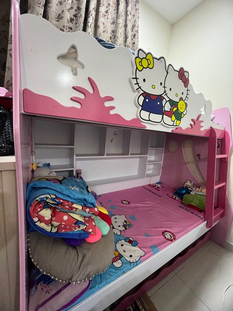 Bunk Bed Hello Kitty, Babies & Kids, Baby Nursery & Kids Furniture