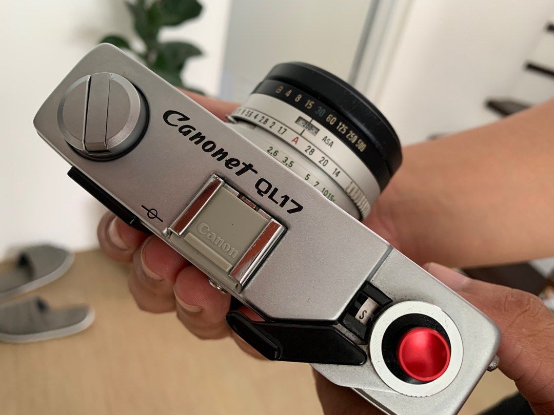 Canon Canonet QL17 - Rangefinder film camera (Category: Cameras) located in Santa Rosa. Submitted by prelovedbyaaaa (Listing ID 1206468005, Image 2). Description: Battery Included Original Canonet hard leather case Original Canonet lens cap issues: It has minimal fungus.