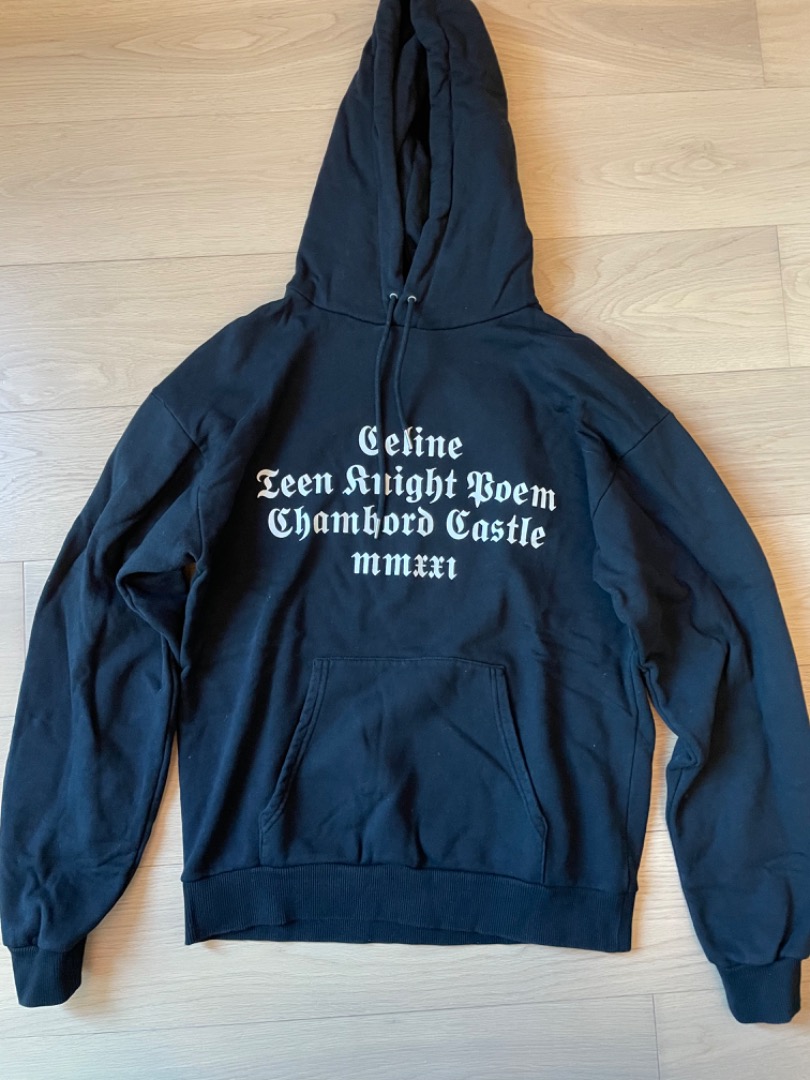 CELINE TEEN KNIGHT POEM HOODIE SWEATER Size S, 名牌