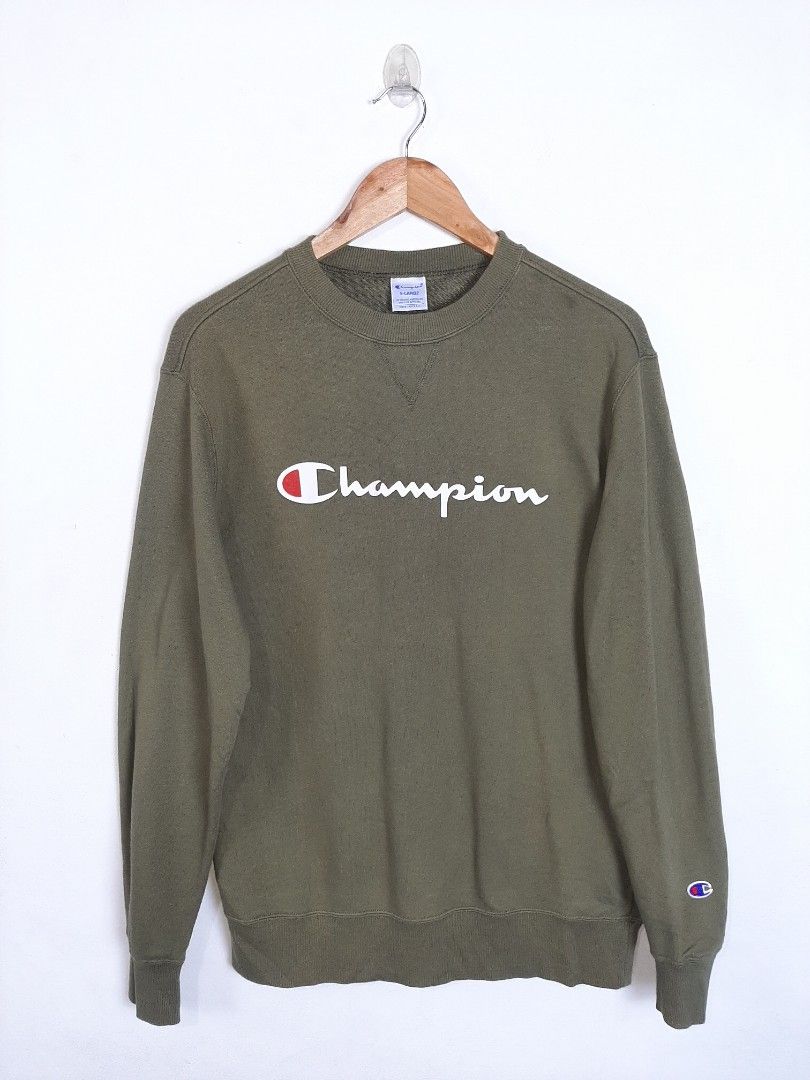 CHAMPION Olive Green Sweatshirt