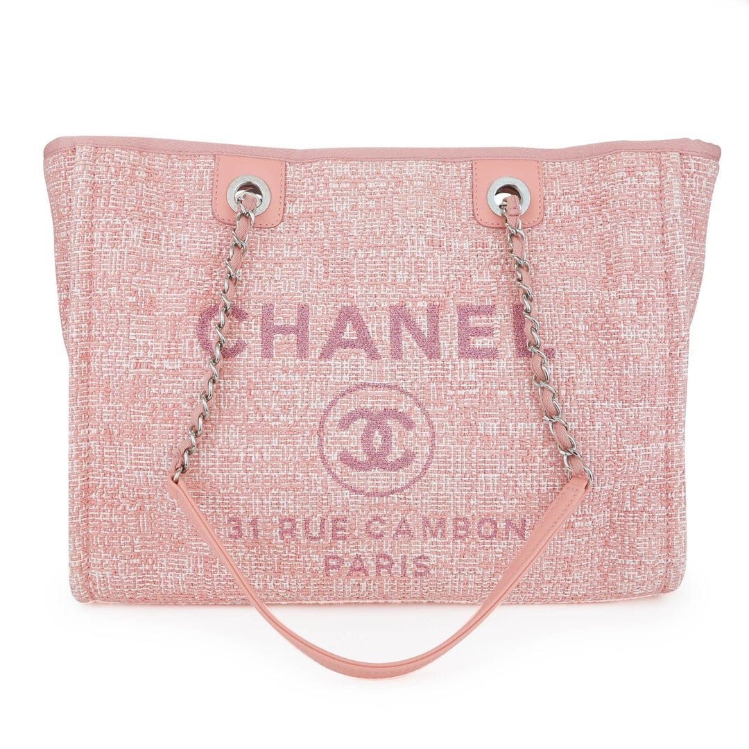 Chanel pink fabric bag deals