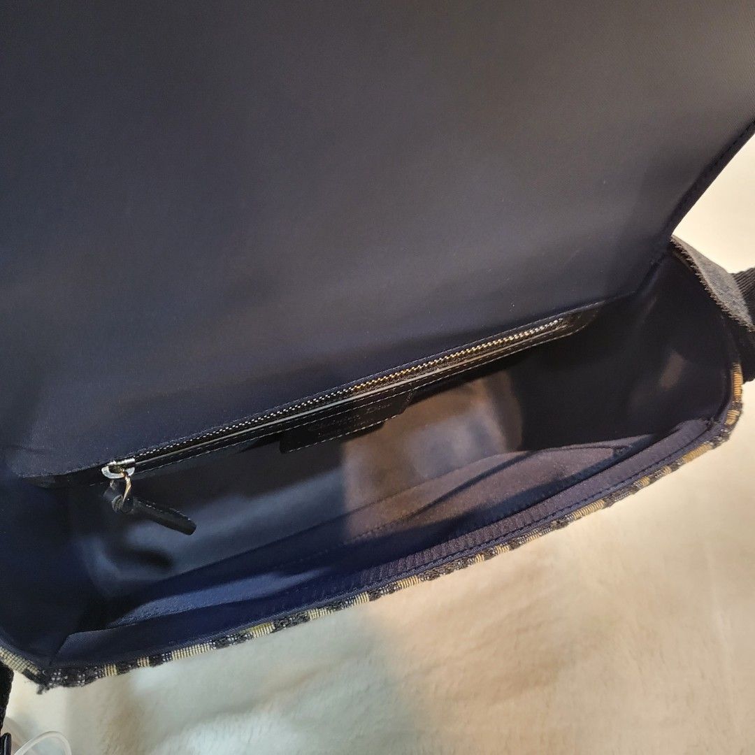 Dior Kids - Kid's Messenger Bag Blue Calfskin and Dior Oblique Canvas - Girl Bags