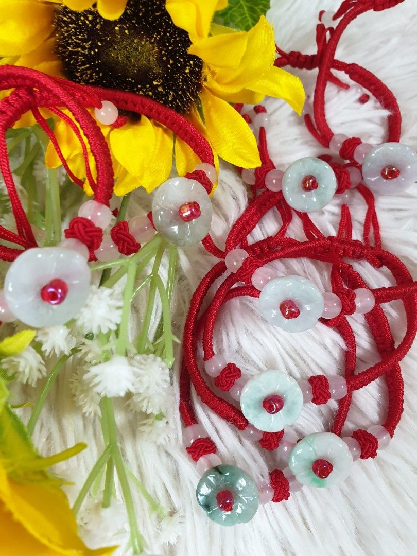 Red braided bracelet best sale