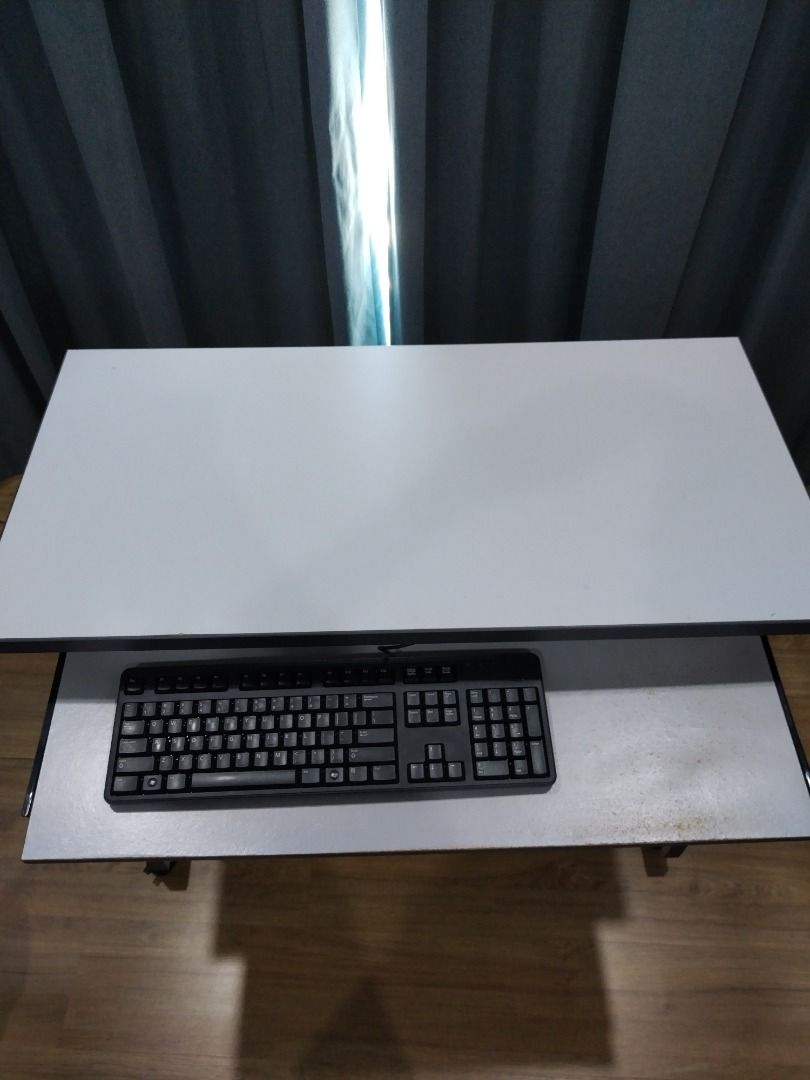 Computer Table with Extendable Keyboard Drawer, Furniture & Home Living ...