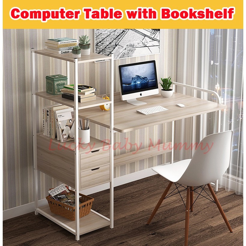 Computer Tables with Bookshelf Table/Study Desk, Furniture