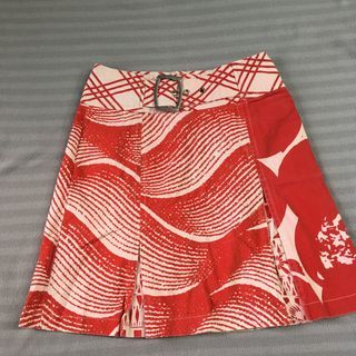 Custo Barcelona Red Vintage Belted Skirt
