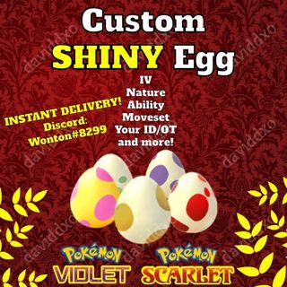 Custom shiny eggs pokemon scarlet/violet 6iv