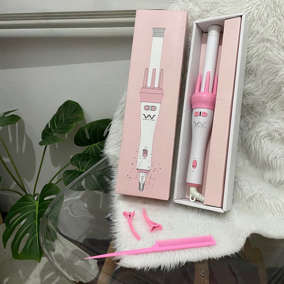 Pink and discount white curling iron
