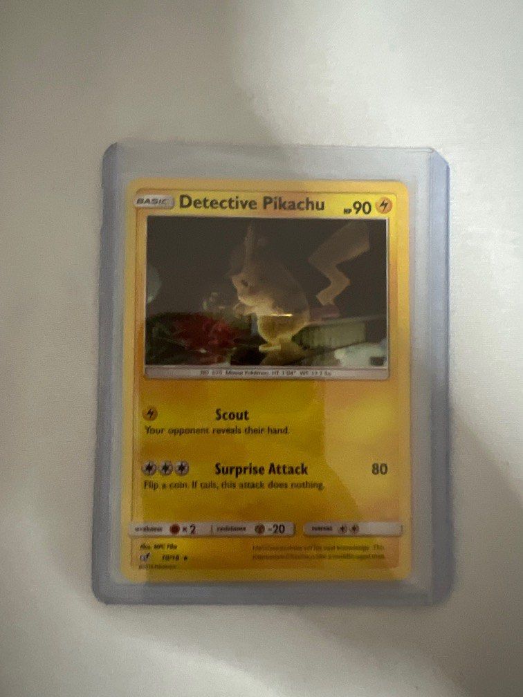 Detective pikachu 10/18 Holo rare, Hobbies & Toys, Memorabilia &  Collectibles, Vintage Collectibles on Carousell