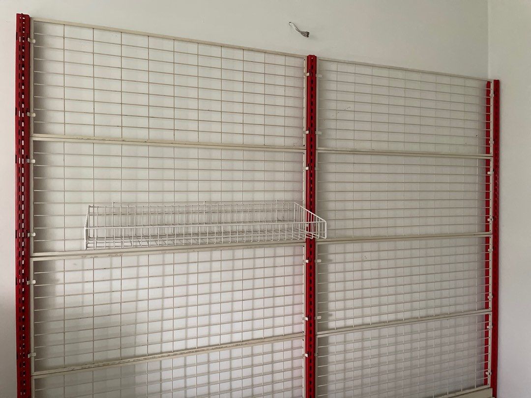 Display rack (Category: Shelves, Cabinets & Racks) located in Kuala Lumpur. Submitted by christycys (Listing ID 1206385396, Image 2). Description: Display gondola for sale, Wall connected gondola 4’x7’ feet Connected 5 units. Total 20’ ** one roll 20’ in one go. No separate sales. .