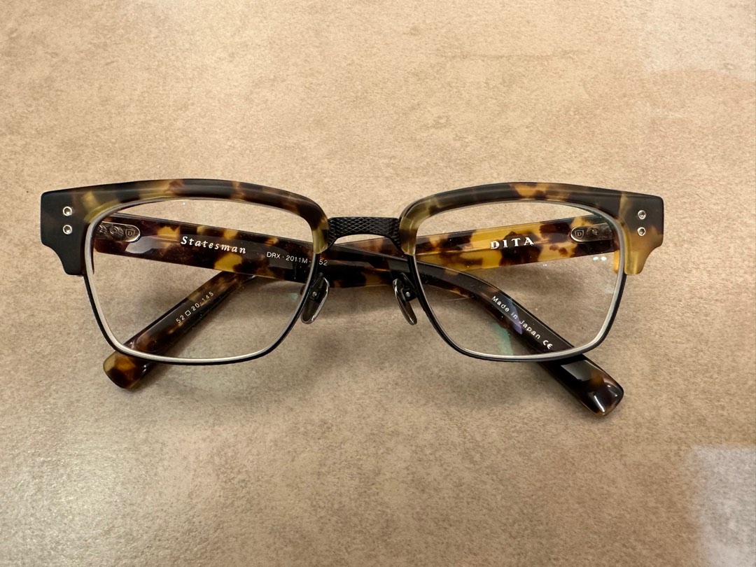 DITA Statesman Glasses Frame - DRX-2011-52 - Tortoise, 女裝, 手錶