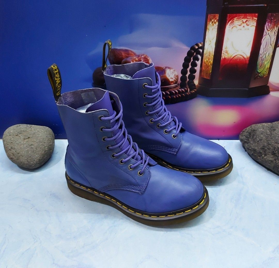 Docmart Dr.Martens 1460 Pascal Velvet Ankle Boots 8 Hole Ukuran 39