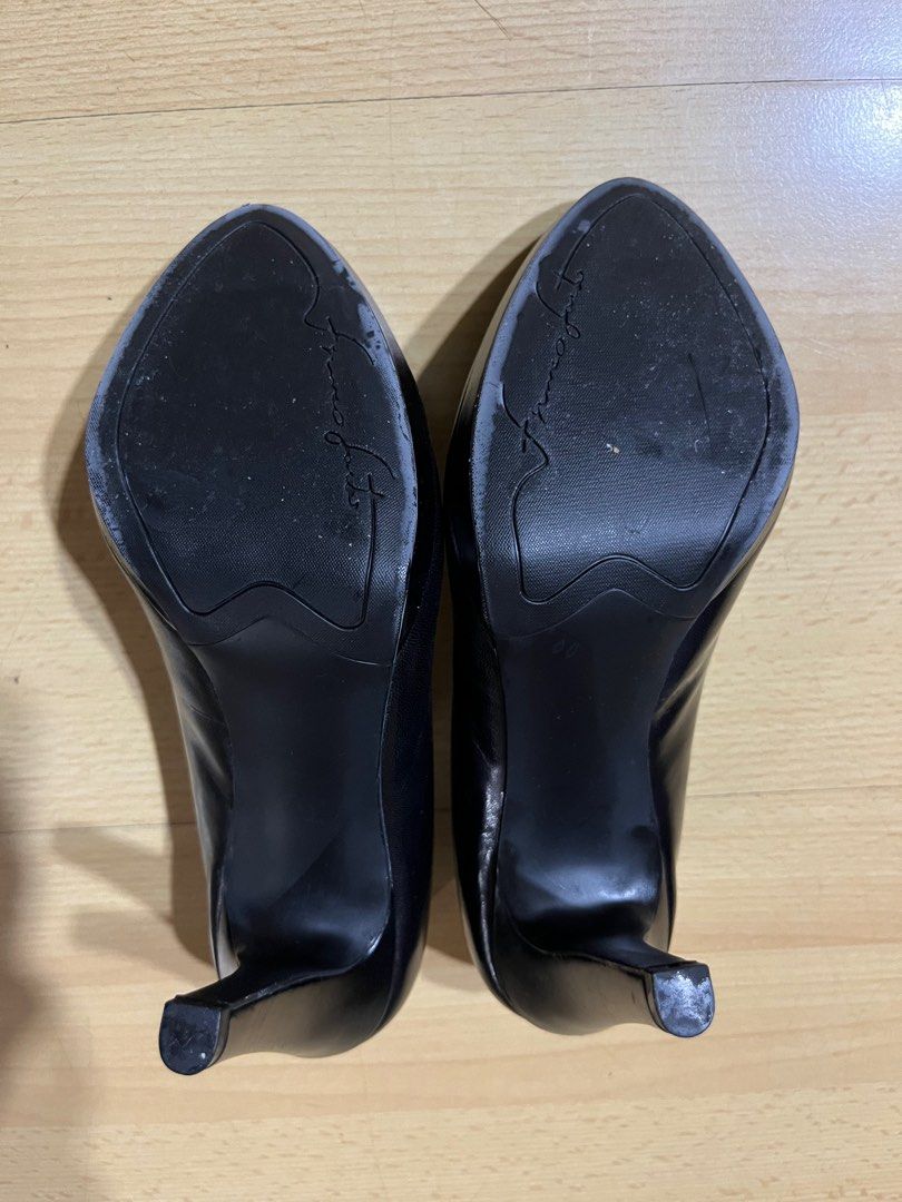 Franco Sarto Black Pump Size US 4 UK 2 EUR 33.5 CM 21 Genuine Leather Italian Label