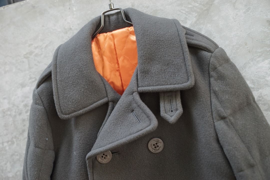 Ganryu Comme Des Garcons Wool Switching Quilting Down Pea Coat