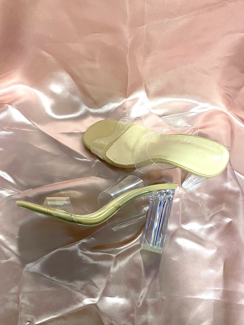 glass shoes heels