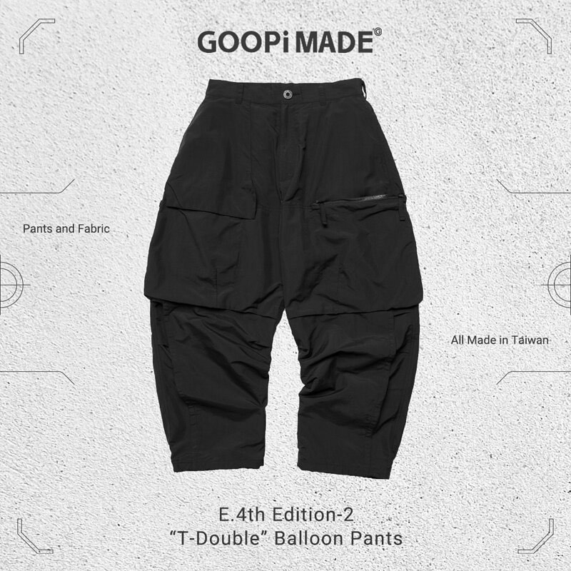 Goopi made e.4th t-double balloon pant size 2 black not wtaps