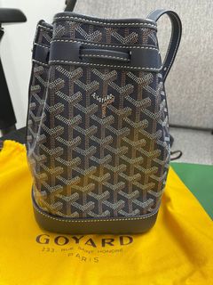 Goyard Black Chevron Print Coated Canvas Petit Flot Bucket Bag