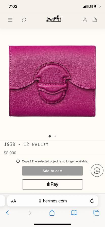 Hermes 1938 wallet Outlet