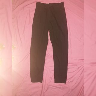 High waist black tapered jeans size 10