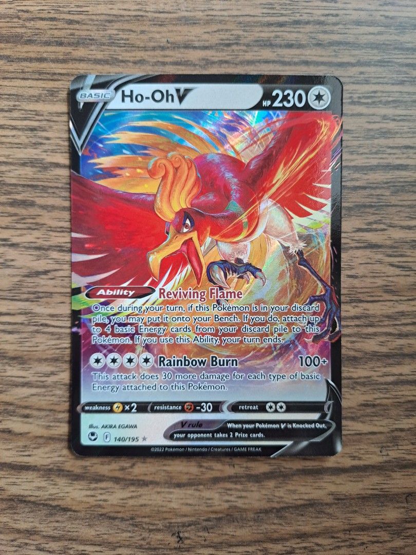 Pokemon Trading Card Game 140/195 Ho-Oh V : Rare Holo V Card
