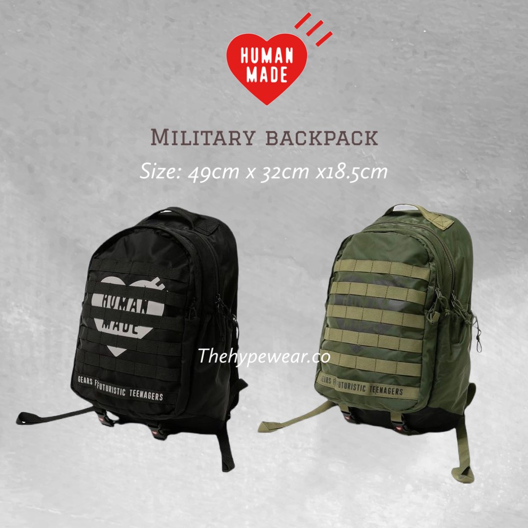 Human Made Military Backpack, Men's Fashion, Bags, Backpacks on