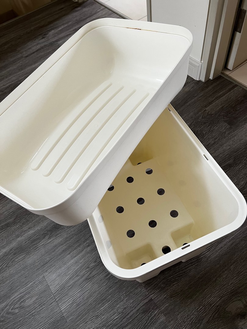 IKEA bathroom storage stool/chair, Furniture & Home Living, Bathroom ...