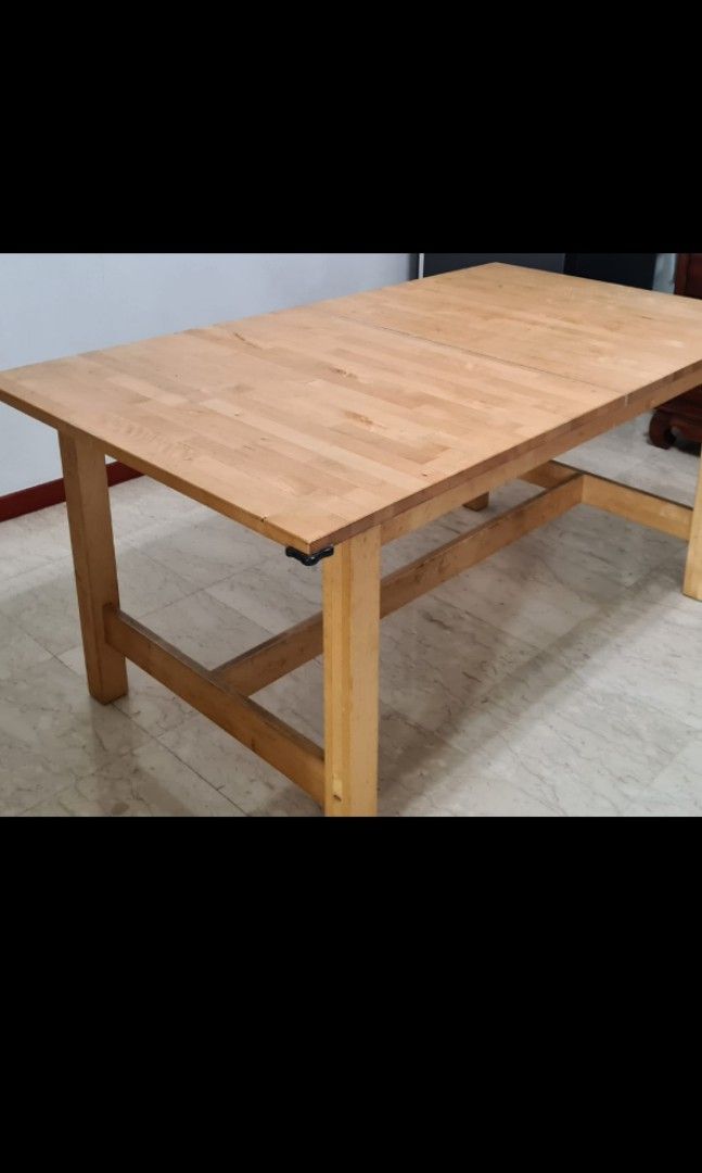 Ikea dining table with free 2 chairs., Furniture & Home Living ...