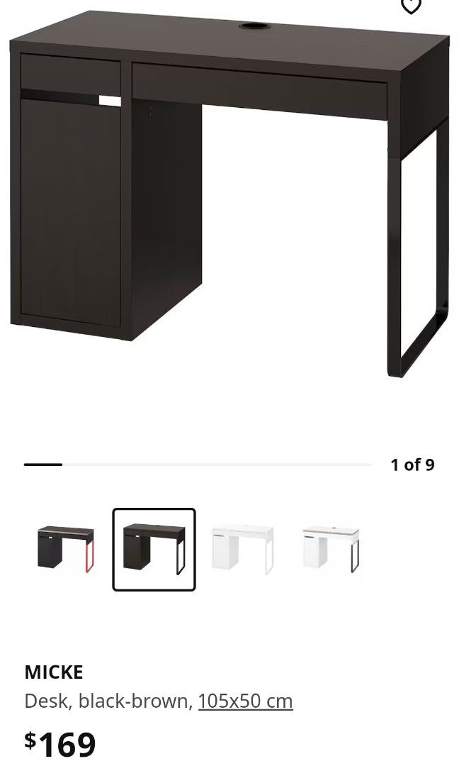 Ikea micke desk / computer table, Furniture & Home Living, Furniture