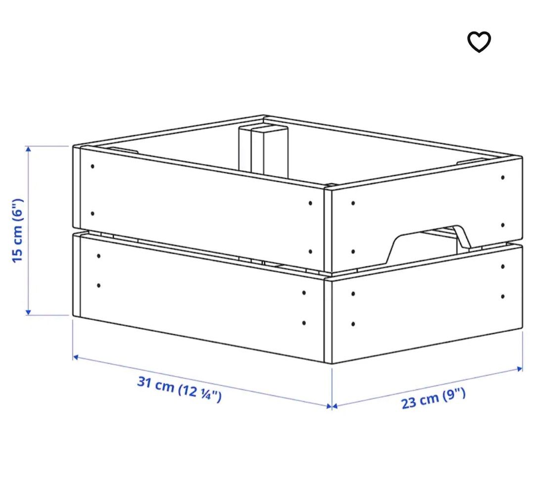IKEA Wooden Crates, Furniture & Home Living, Home Improvement