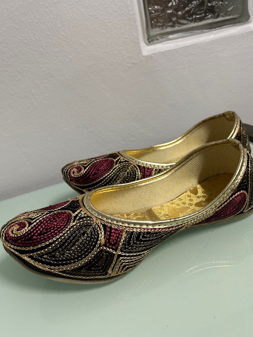 Gold indian sandals sale