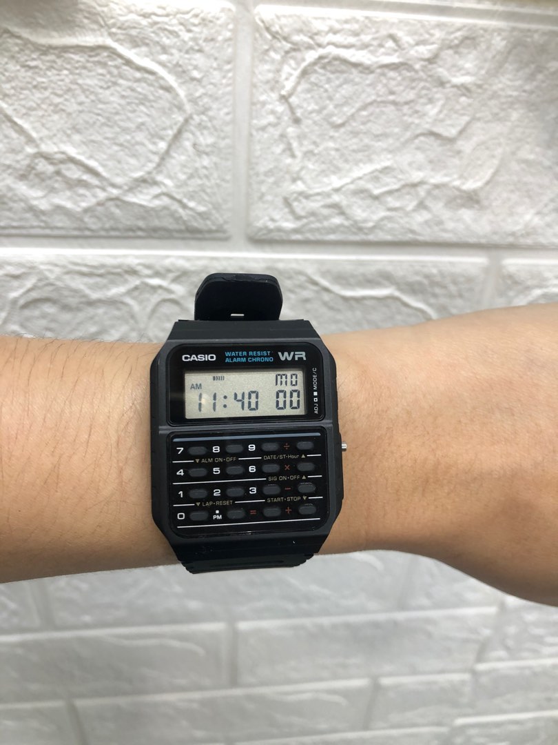 Jam Tangan Pria Casio Kalkulator Original, Fesyen Pria, Jam Tangan di