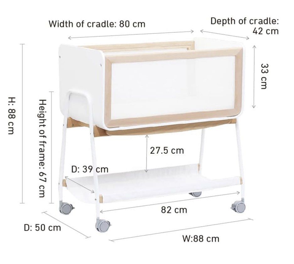 Aesthetic Japanese Baby Crib Yamatoya Lili Wagon 50cm width, Babies & Kids, Baby